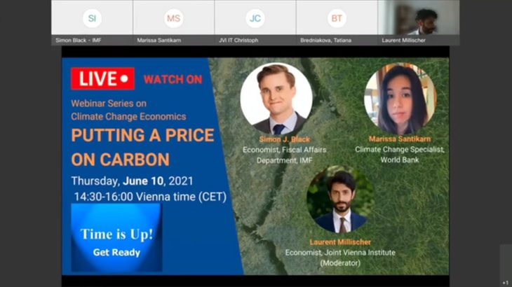 JVI Webinar: Climate webinar #3 Putting a price on carbon