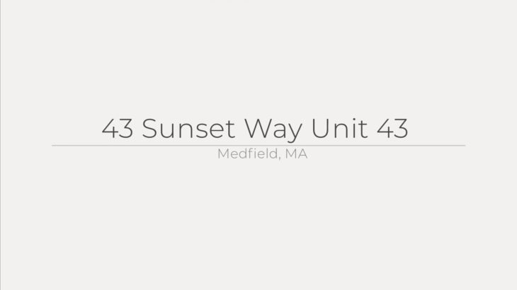 43 Sunset Way, Medfield, MA