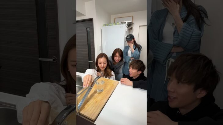 板野友美さんと表面張力チャレンジしたら白熱しすぎたwwwww #shorts