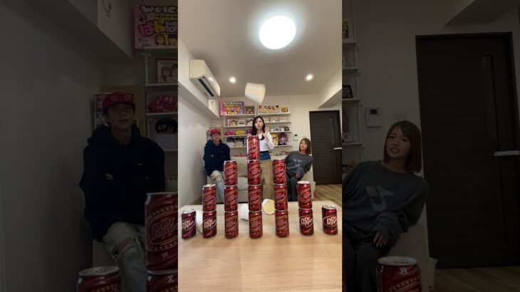 カップスローチャレンジ成功するのは誰！？ #shorts