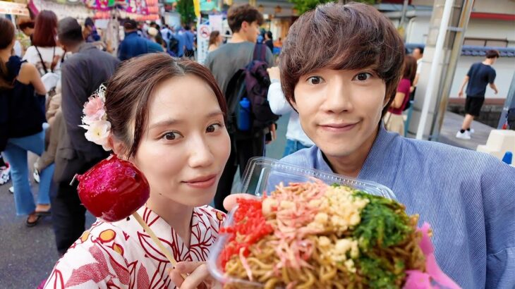 【爆食】夏祭りで負けたら即大食い対決が始まったwwww