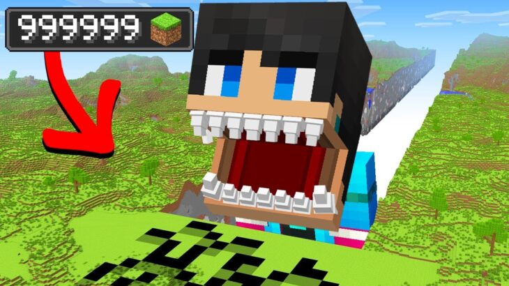 1億ブロック食べるマインクラフトがやばすぎた【 マイクラ / マインクラフト 】